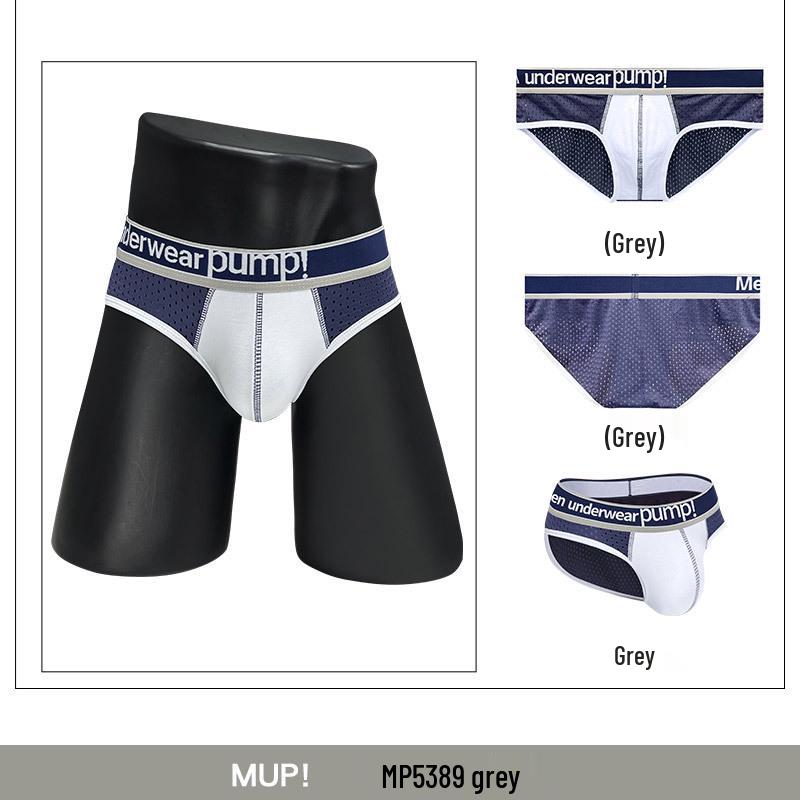 Trendy Low Rise Color Block Slim Fit Hip-Lifting Men's Sport Briefs