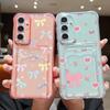 Colorful Bowknots Print Case For Samsung A18 A57 A37 A27 A17 A56 A36 A26 A16 A55 A54 5G S21 FE S22 S23 S24 S25 Plus S26 Ultra Card Holder Cover