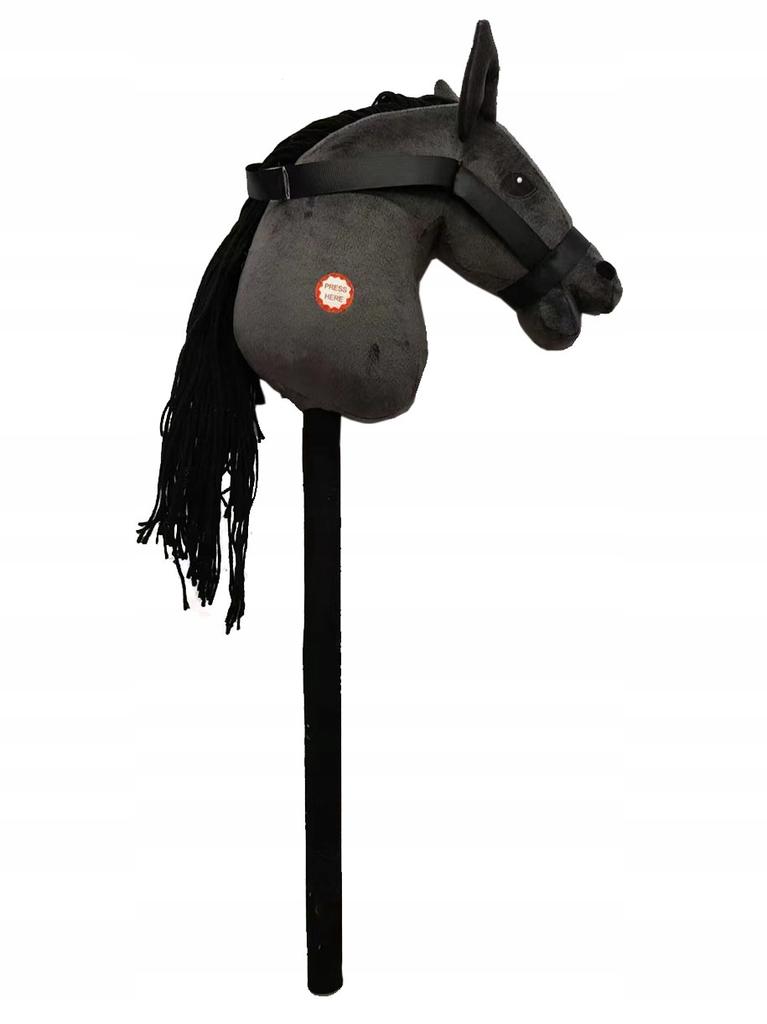 Horse Head On a Stick Sound Plush Hobby Horse Pony Black