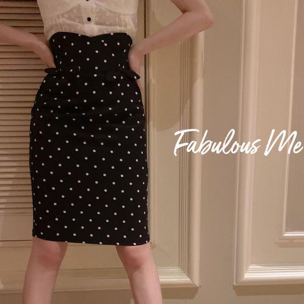 2025 Autumn/Winter French Polka Dot Romantic Slimming Petite Skirt S