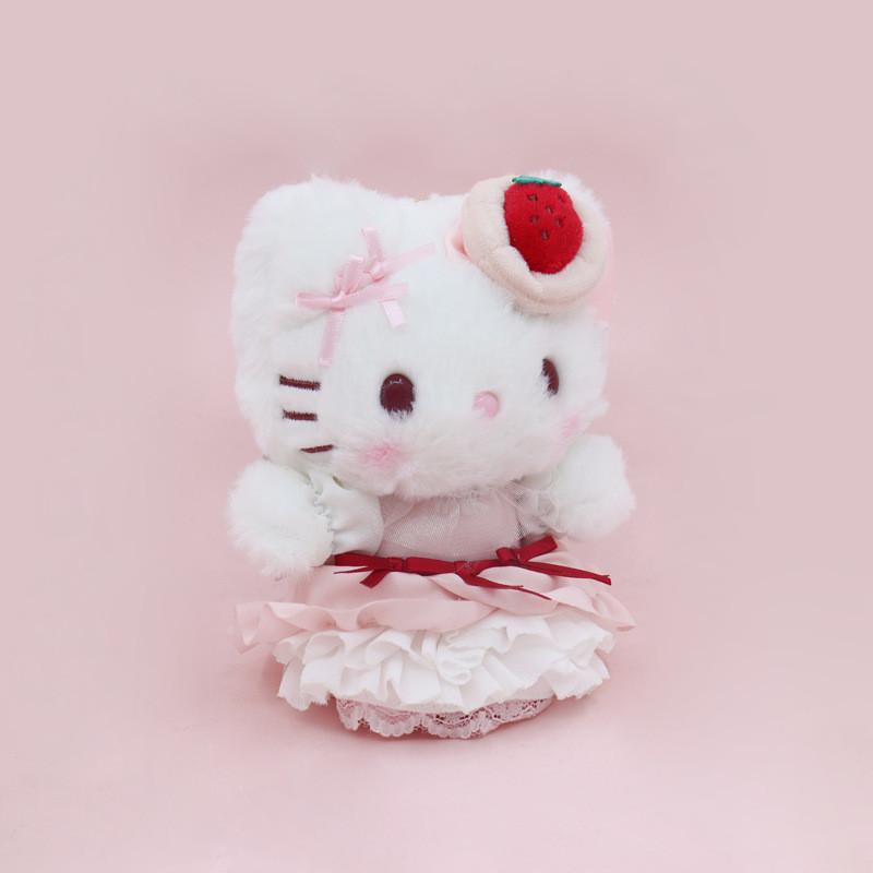 Sanrio My Melody jahodový dort plyšová klíčenka pro dívky a teenagery