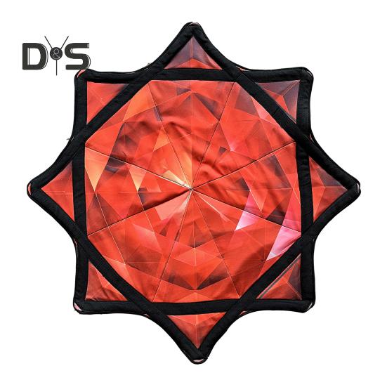 Flowstar Octagonal Scarf Juggling Toy for Beginners Double-Sided Print Cloth Fun Skill Toy Fingertip Rotating Flow Star Dapo Star Gift for Kids And