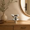 Decorative Freestanding Metal Bowl with Pedestal Base Elevated Fruit