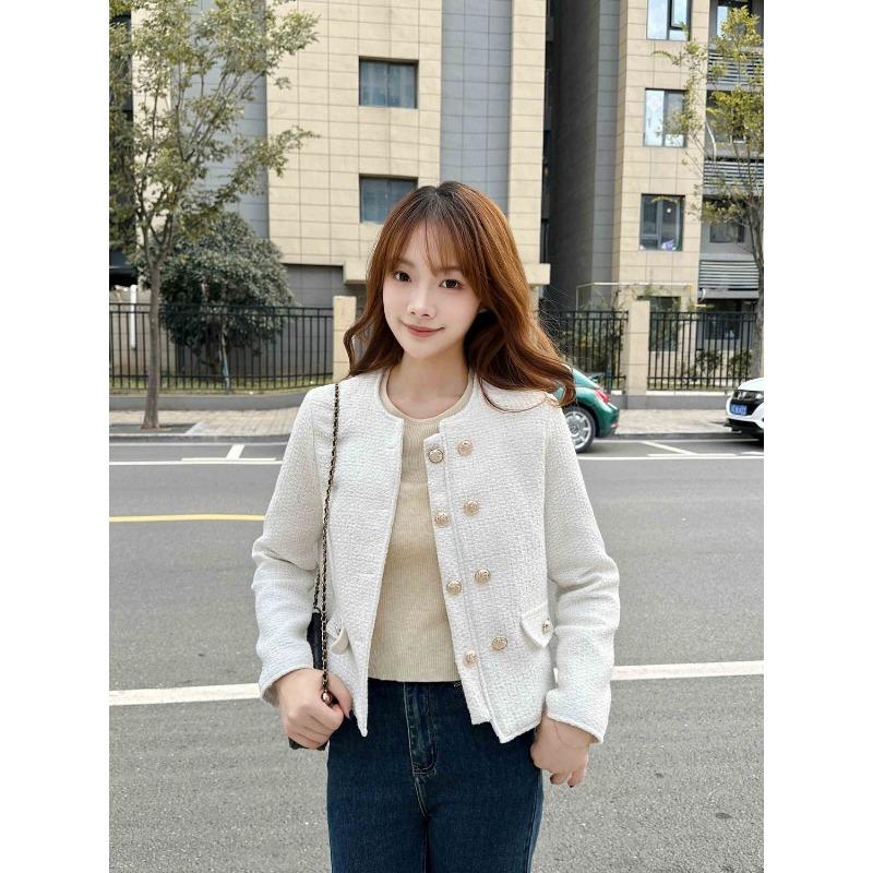 Women S French Style Short Long Sleeve Ladies Outerwear