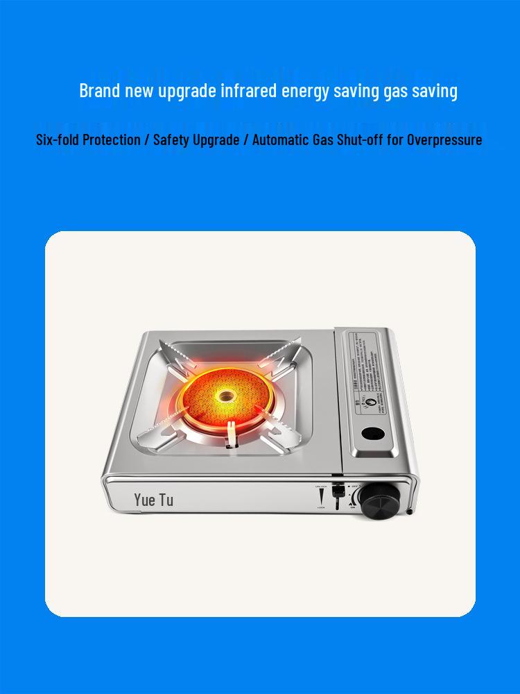 Infrared Portable Gas Stove: Outdoor Camping Picnic Equipment Set Standard Model