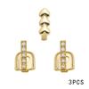 HIPHOP Gold Teeth Grills Set: 3-Piece Interdental DIY Kit & Hot-Selling Cross-Border Hip Hop Style.