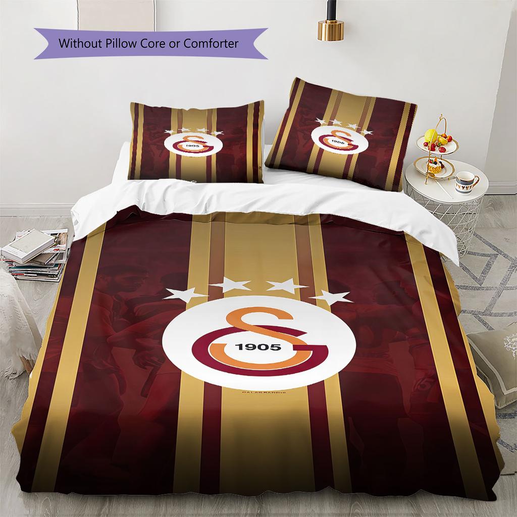 Galatasaray Passion Bedding Quilt Set Quilt Cover Pillowcase Home Decoration Birthday Gift (1 * duvet cover + 2 * pillowcase, without core)