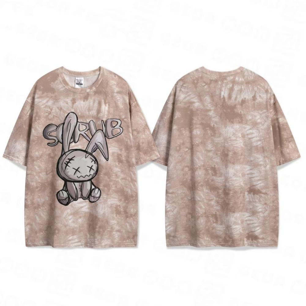 American Clothing Creative Cartoon Rabbit Print Unisex Couple's Top