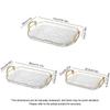 Food Platter Clear Plastic Serving Tray With Handles Versatile Dining Tea Serving Platter For Home Restaurant Cafe Decorate Tray