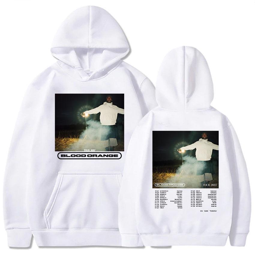 Blood Orange Tour 2025 Hoodies Autumn Winter Men Women Sweatshirt Singer Fashion Graphic Printing Pullovers Hooded Long Sleeve Hoodie