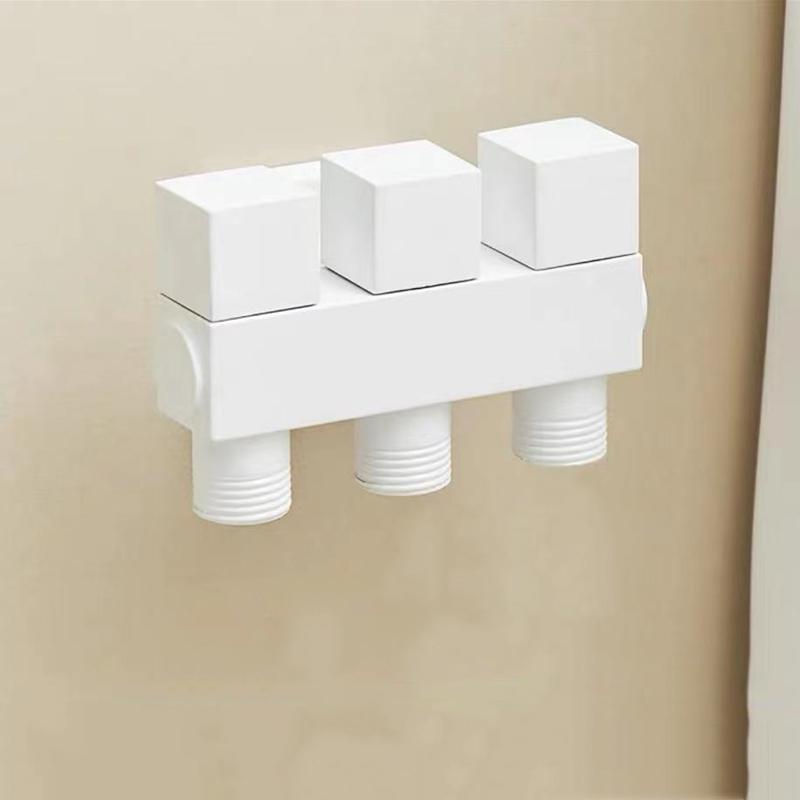 1PC Bibcock One In Three Outlet Angle Valve Brass 3-Way/4-Way Water Heater Toilet Multi-Function Faucet Thread G1/2'