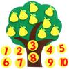 1-10 Number Fruit Tree Cartoon Felt Teaching Aids Free Assemble Color Number Cognitive Tool for School Math Learning School Offi