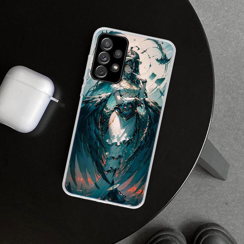 Albedo Overlord Anime Phone Case Cover for Samsung Galaxy A12 A22 A32 A52 A72 A02S A51 A50S A31 A20S A10S Note 20 Ultra 10 Plus