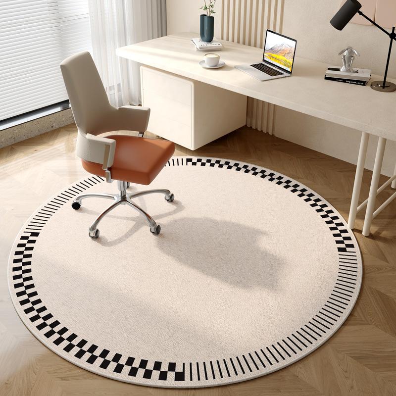 Round Computer Chair Carpet, Living Room And Bedroom Swivel Chair Protective Rug Study Gaming Chair Floor Mat Home Decor