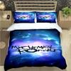 M-Mikey Way-My Chemical Romance Stampe Set Biancheria da Letto Set Articoli per il Letto Set Piumone Adolescenti Ragazze Cartoni Animati Twin Singolo Regalo per Bambino