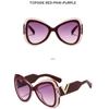 Women's sunglasses, fashionable large-frame butterfly sunglasses