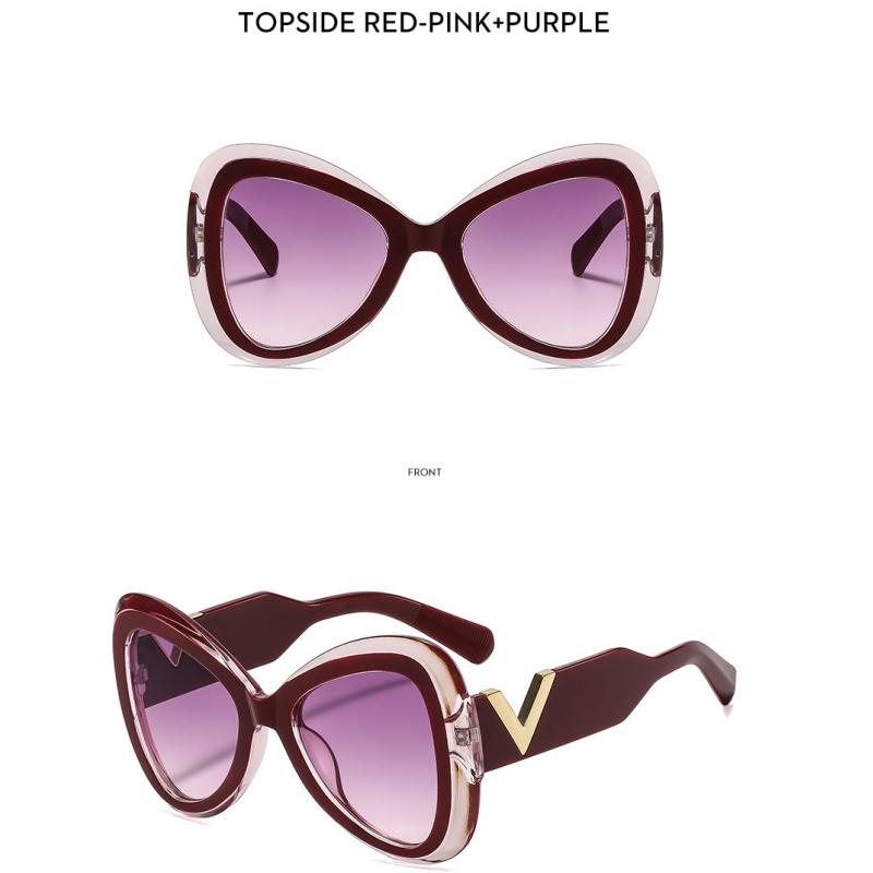 Women's sunglasses, fashionable large-frame butterfly sunglasses