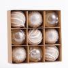 Christmas Decorations Christmas Ball Champagne Color Pendant 8cm Ball Gift Box Window Scene Layout Party Supplies