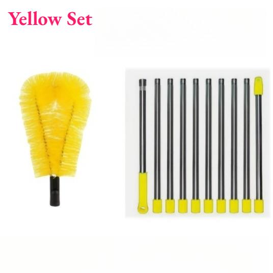 

4.3M 10-Section Pole Extra-Long Cleaning Tool Roof Gutter Cleaning Brush Attachable Anti-Clogging Downspout Professional Cleaner