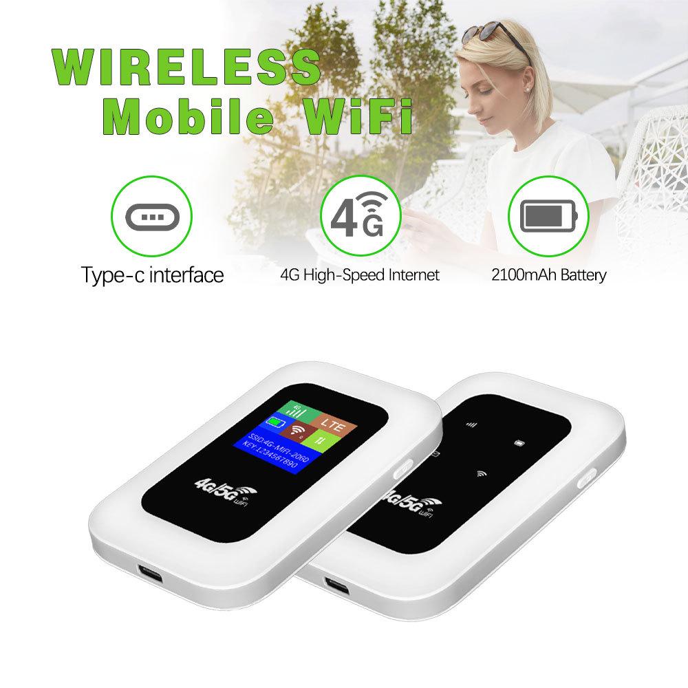 4G Portable MIFI LTE Router with Color Screen & SIM Card Slot for Wireless WiFi Connectivity