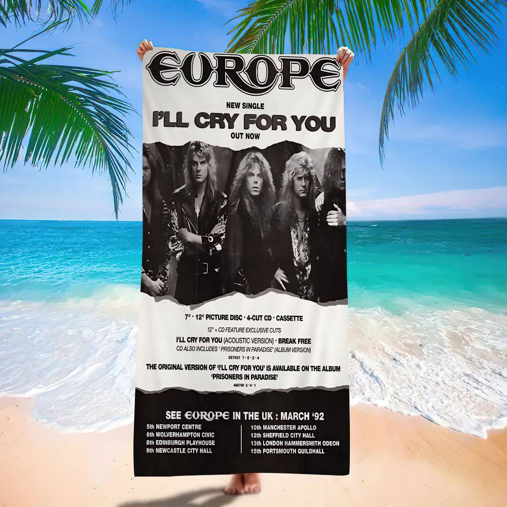 

Charismatic Rock Band E-Europe Bath Towel Microfiber Soft Water Absorbing Breathable For Girl Kids Decorative Beach Towel W40*H60(CM)