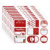90pcs/10sheets Christmas Stickers Gift Box Wrapping Decoration Paper Label Sticker Name Tag 2025 Merry Christmas Decor New Year