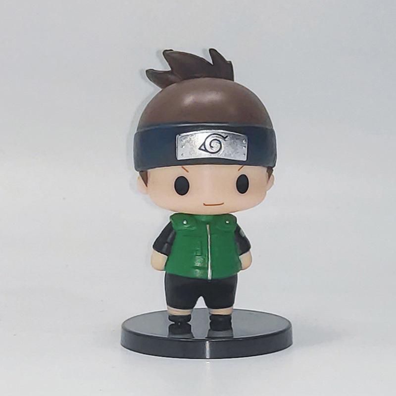 6Pcs Anime Naruto Uzumaki Naruto Jiraiya Namikaze Minato Hyuga Hinata Doudou Eyes Cute Model Toy Gift Collection Action Figure