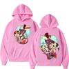 Sudadera Unisex de Helluva Boss Asmodeus Fizzarolli Doble Cara Personaje de Dibujo Animado Demonio Sudadera con Capucha Ropa Urbana de Anime Camisetas de Algodón Oversize