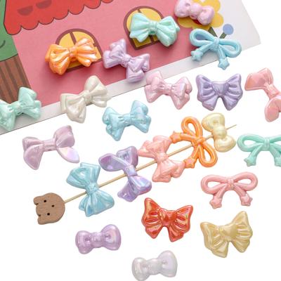 2/10Pcs Acrylic AB Color Bow Bead Scattered Beads For DIY Bracelets Necklaces Jewelry Making