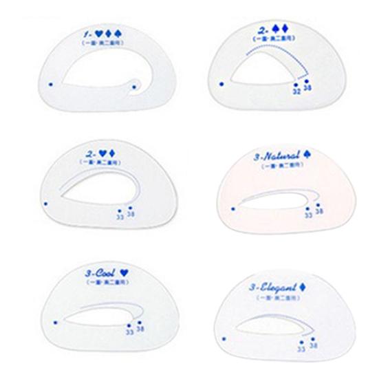 6 Pcs Eyebrow Stencil Eyeshadow Model Card Auxiliary Draw Eye Shadow Makeup Tool
