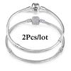 2 Stück/Los Sonderangebot 3mm Silberfarbene Schlangenkette Charm-Armband Für Damen Herren Passend für DIY-Armbänder Schmuck Geschenk