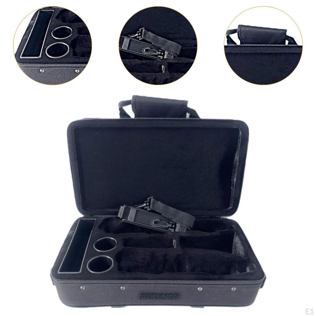 Klarinette Tragetasche Aufbewahrungstasche Schutz Verstellbarer Riemen Bequem Tragbar Canvas und Oxford für