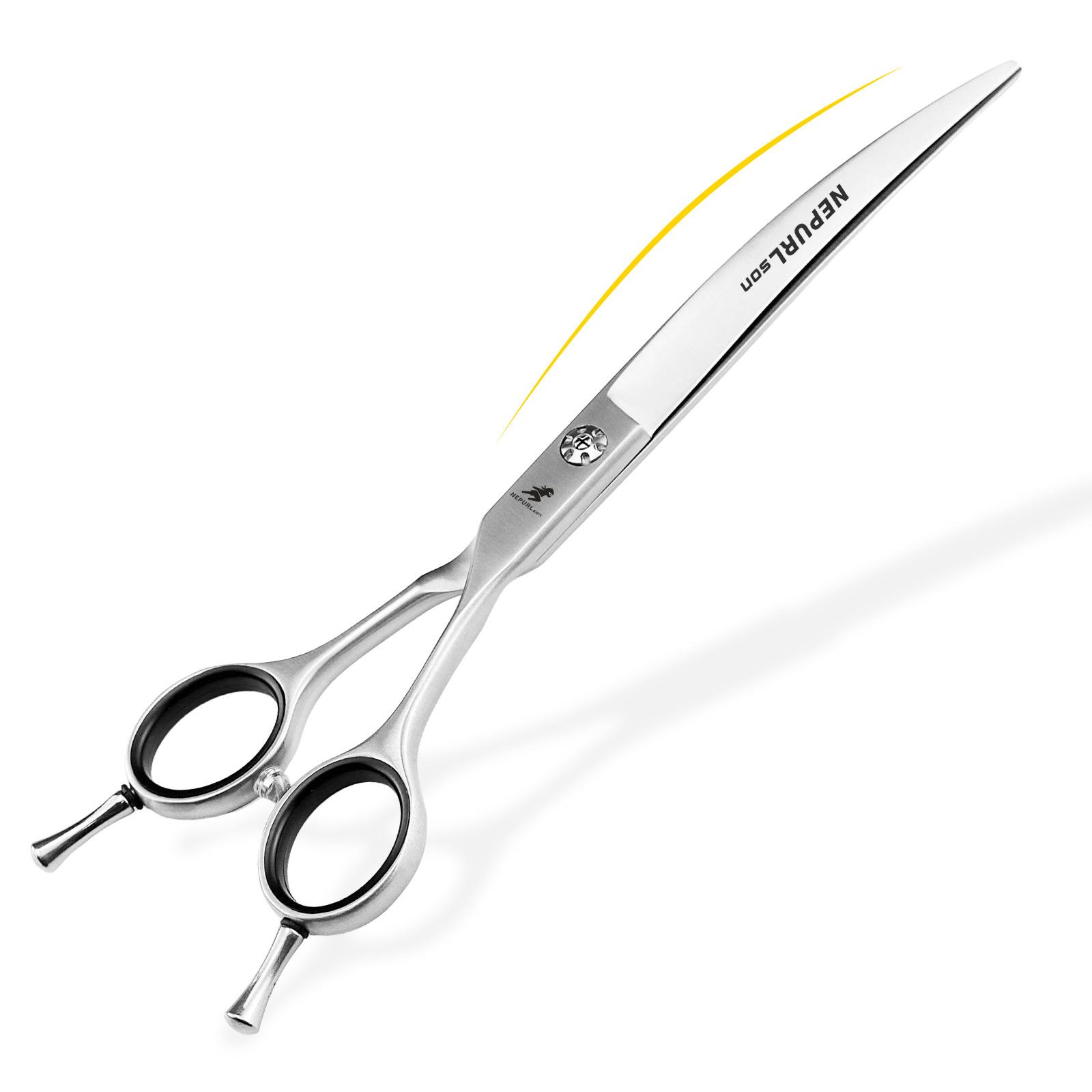 7.0-Inch 7.5-Inch Double-Tailed Bend, Narrow Version Of Curved Scissors, Pet Scissors, Professional Grade, Up And Down Bends, For Pet Masters dzw - 7.0inch curved shears