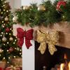 Electroplated Christmas Bow Hanging Ornament Xmas Bow Decoration  Festive Hanging Decor
