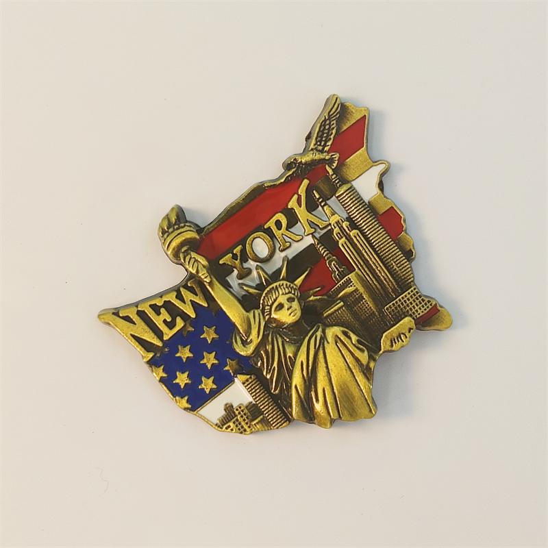 America New York Statue of Liberty 3D Stereoscopic Tourism Souvenirs Metal Decoration home Refrigerator magnets