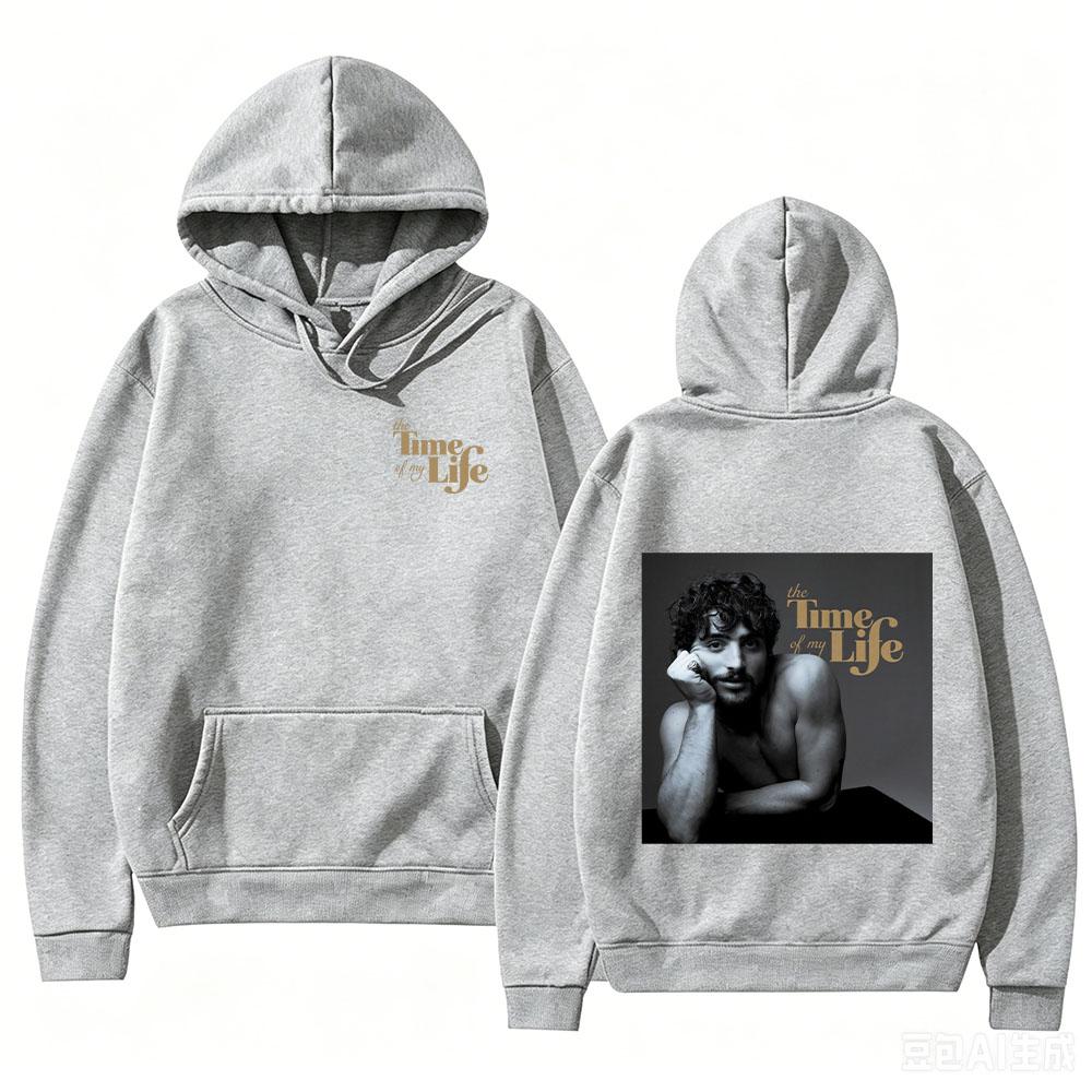 Benson Boone The Time of My Life Hoodies Retro Vintage Print Streetwear Men Fashion Women Casual Long Sleeve Pullover Sweatshirt