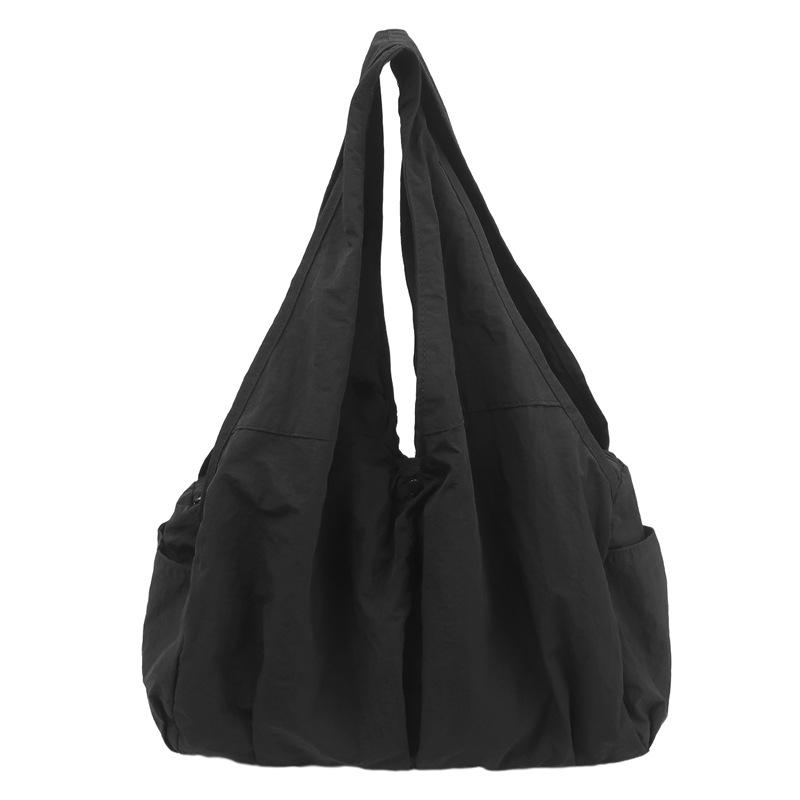 

Женская минималистичная сумка-тоут с несколькими карманами - Тканевая сумка большой вместимости чёрный