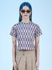 DILETTANTISME Brown Check Crop T-Shirt (Brown)