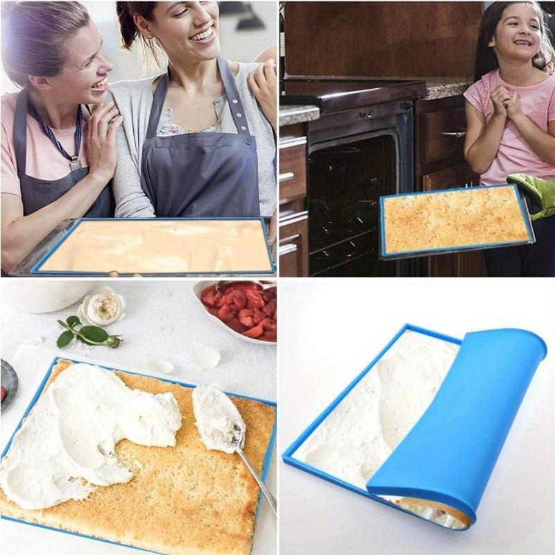 Nonstick Silicone Baking Mat for Swiss Rolls Cake Rolls and Pastry Molds Multifunctional Kitchen Bakeware Tool Heat-Resistant