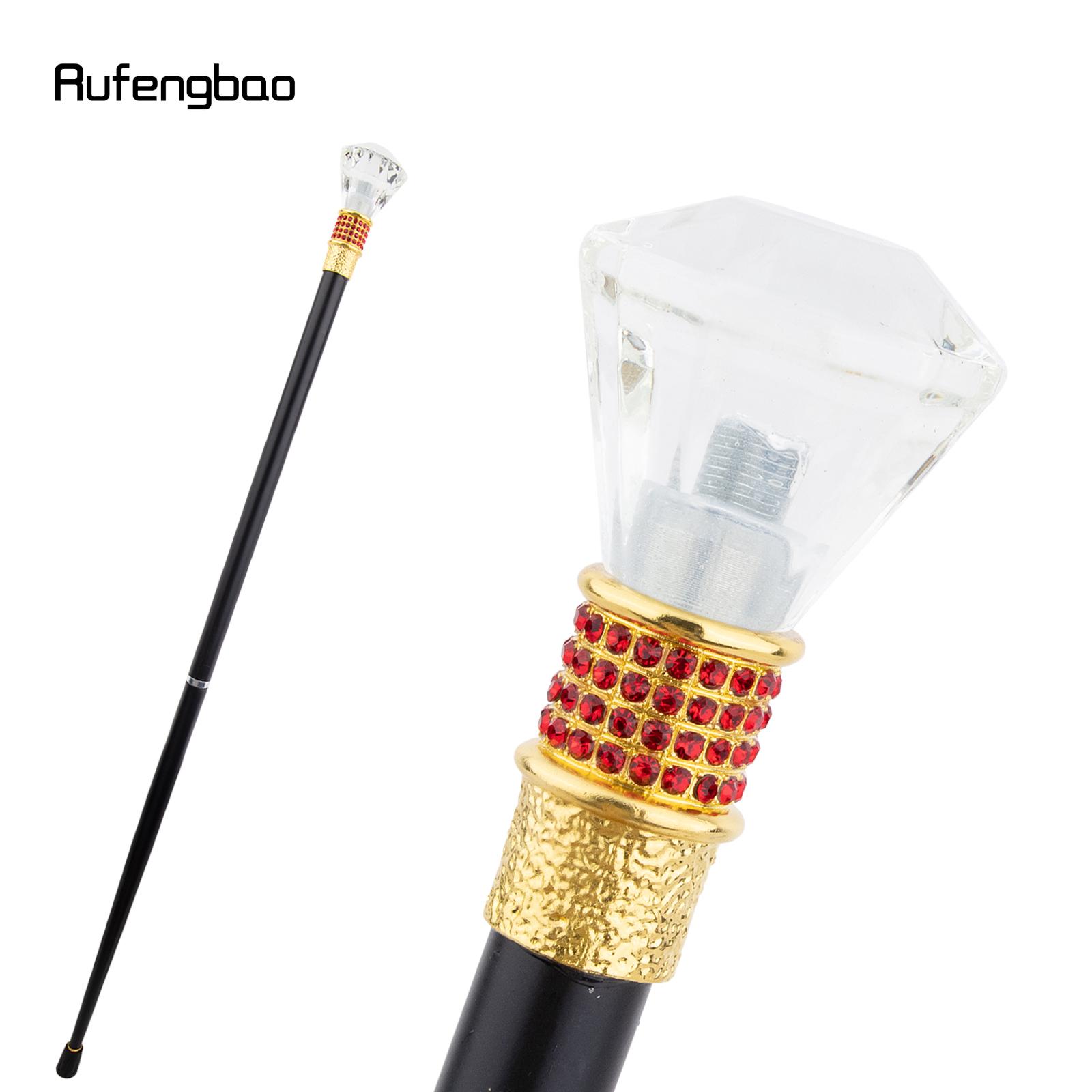 

Transparent Ball Round Diamond Shaped Glass Golden Red Alloy Fairy Wands Walking Stick Wand Cosplay Wedding Birthday Party 92cm