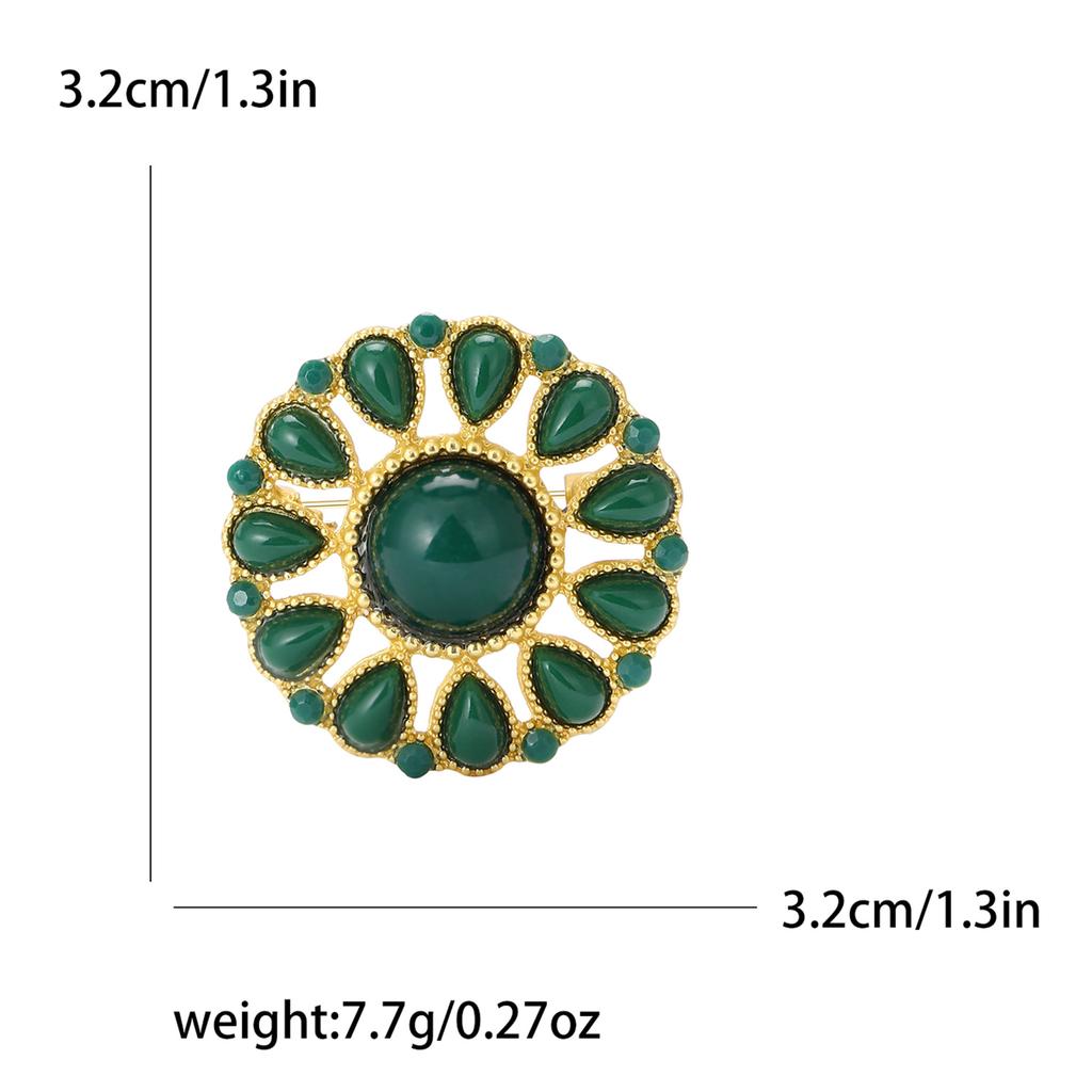 Personalisierte Vielseitige Türkische Kleine Runde Brosche Modische Exquisite Damenanzug Schal Korsage Schmucknadel