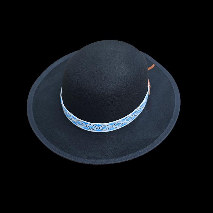 Pure Wool Hat, Round Top Felt Hat, Solid Color Sheep Hat Felt Hat