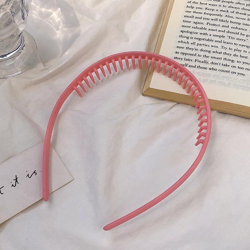 Fashion Simple Hairband Women Morandi Color Hair Comb Belt Press Hair with Teeth Non-Slip Headband Girls Hair Accessories