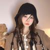 New Autumn and Winter Wool Hat Braid Tassel Pullover Hat for Women Outdoor Travel  Warm Ear Protection  Cute Knitted Hat