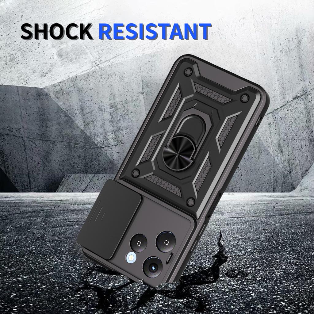Funda for Tecno Spark 40 4G Case Slide Camera Protection Ring Stand Shockproof Cover for Tecno Spark 40 4G Capa Funda