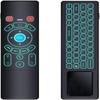 Mini Wireless Keyboard/Air Remote Control/Mouse/Touchpad with Colorful Backlit, 2.4GHz Connection, Best for Android TV Box, HTPC, IPTV, PC