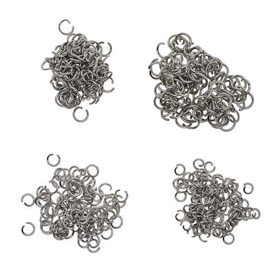 400 Stück offene Biegeringe aus Metall mit geteiltem Verbinder 5 mm, 6 mm, 7 mm, 8 mm