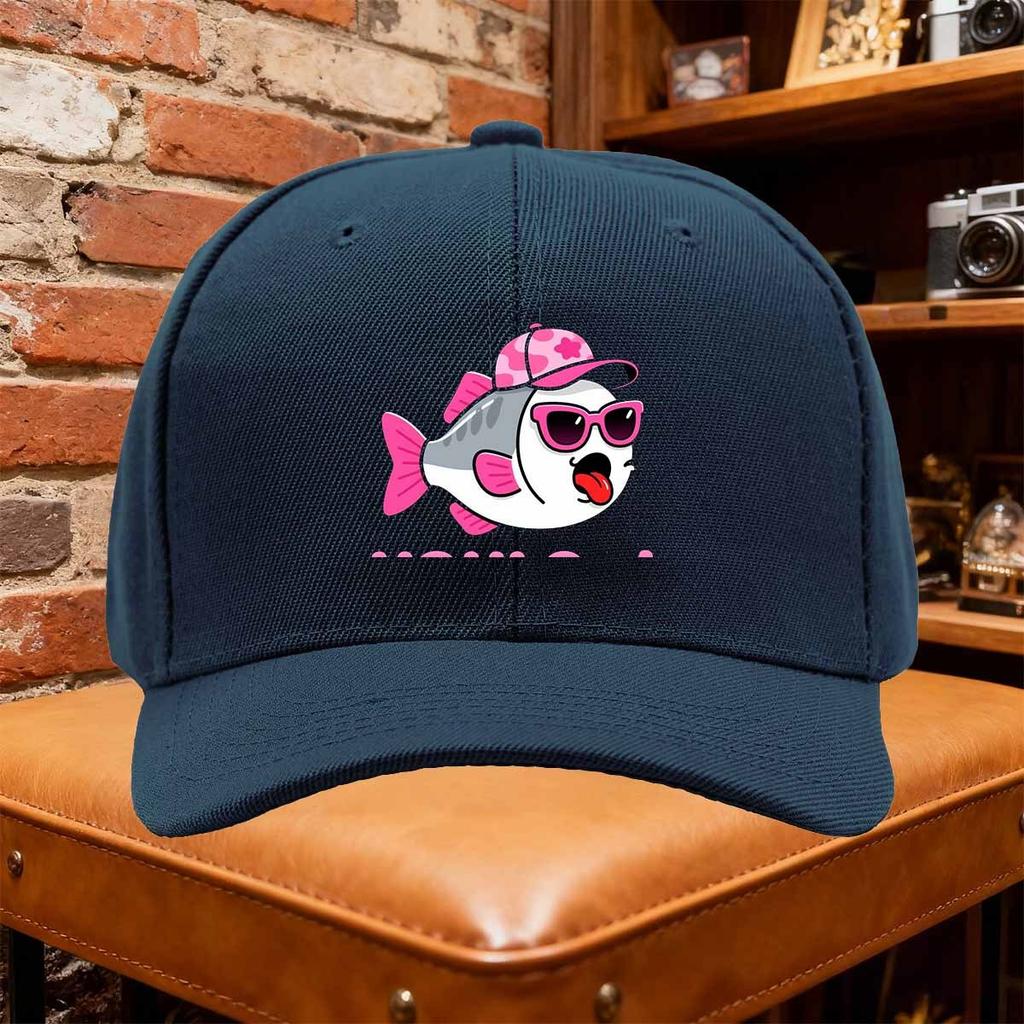 Unisex Fish Wearing Fashion Glasses and a Hat Trendy and Unique Cap Adjustable Baseball Cap Hat Trucker Cap Outdoor Sports