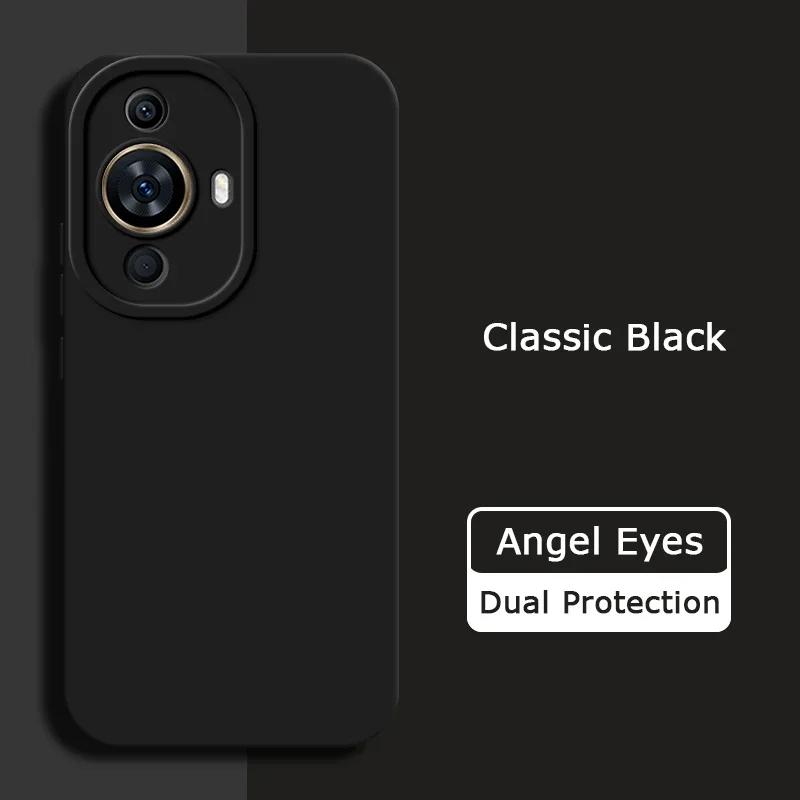 Angel Eyes Square Liquid Silicone Phone Case for Huawei Nova 11 Pro Ultra SE 360 Soft Shockproof Back Cover Nova11 11Pro 11Ultra