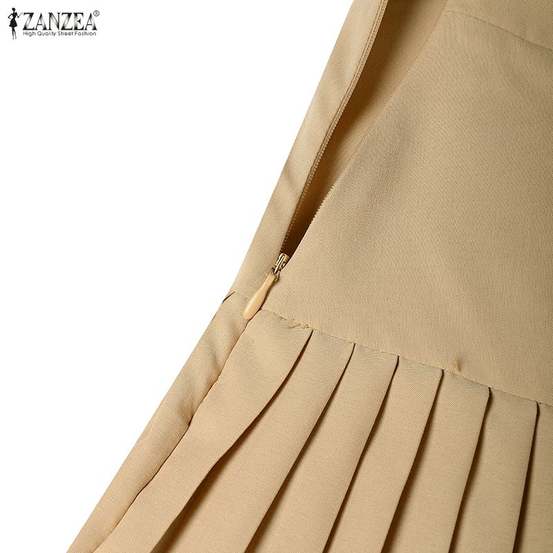 ZANZEA Women Short Sleeve Blouse and Skirts Summer Two Piece Suit Sets